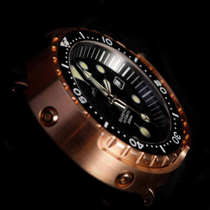 heimdallr pvd rose gold tuna dive watch heimdallr pvd rose gold tuna dive watch