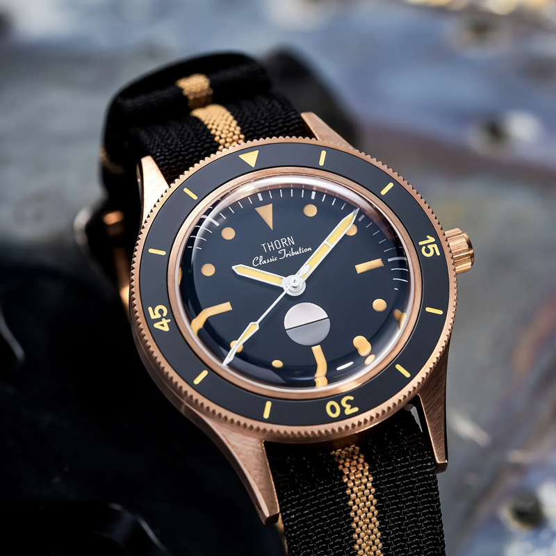 thorn retro 50 fathoms bronze diver watch thorn retro 50 fathoms bronze diver watch