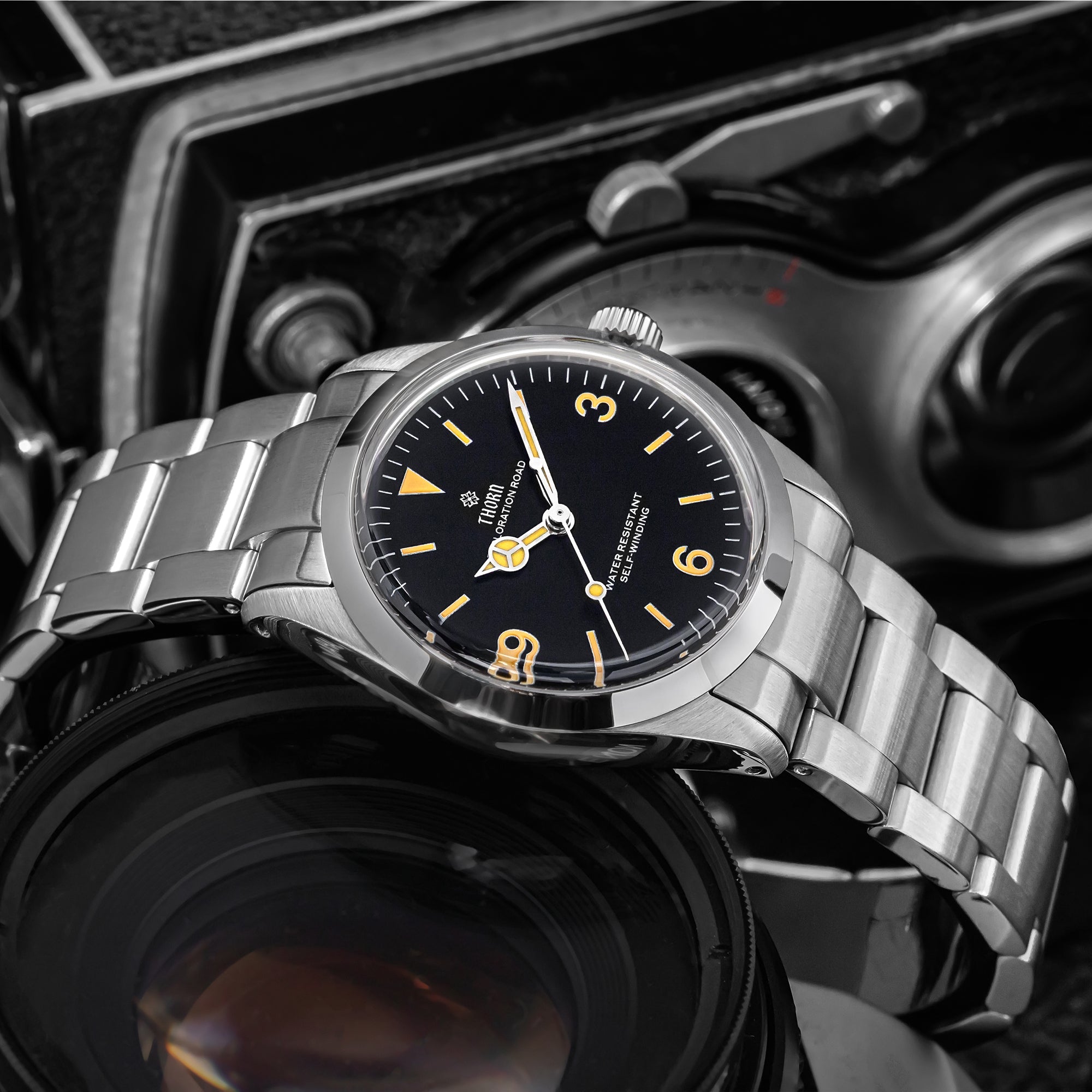 thorn 34mm vintage mechanical watch t005 thorn 34mm vintage mechanical watch t005